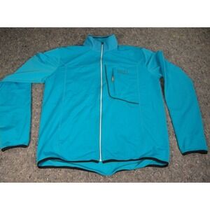 Gore Bike Wear Jacket Womens Large Blue Phantom Windstopper Soft Shell Zip 1539